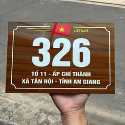 Biển Số Nhà MICA tráng gương - IN THEO YÊU CẦU - Nhiều kích thước - Tặng keo dán 5