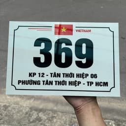 Biển Số Nhà MICA tráng gương - IN THEO YÊU CẦU - Nhiều kích thước - Tặng keo dán 1