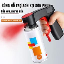 Bình Xịt Sơn Sửa Tường Nhà 5in1 800ml và Tay Cầm Hỗ Trợ Phun Xịt Sơn 8