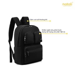 Balo đi học Natoli B1  thời trang kháng nước , balo laptop nhiều ngăn chính hãng 3