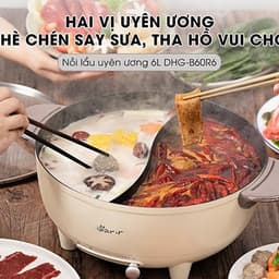 Nồi lẩu uyên ương 6L Bear DHG-B60R6 2