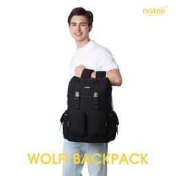 Balo nam nữ đi học Natoli Wolfi B7  nhiều ngăn kháng nước cao cấp  3