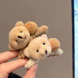 Kẹp Tóc Gấu Bông Cao Cấp, Chun buộc tóc hình gấu. Phụ Kiện Tóc Dễ Thương Cho Bạn Gái 6