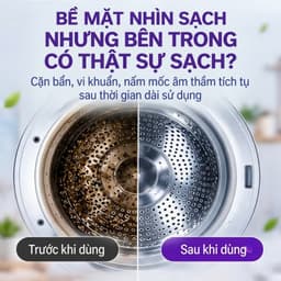 Dung dịch vệ sinh và khử trùng máy giặt 8in1 GEARSHOP không cần ngâm, loại bỏ nấm mốc, mạt bụi và mùi hôi 2