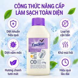 Dung dịch vệ sinh và khử trùng máy giặt 8in1 GEARSHOP không cần ngâm, loại bỏ nấm mốc, mạt bụi và mùi hôi 5