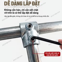 Phụ Kiện Nối Ống Tròn Bằng Gang Phi 21 25 27 32mm – Khớp Nối Ống Gang Lắp Ráp 3