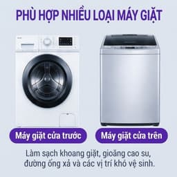 Dung dịch vệ sinh và khử trùng máy giặt 8in1 GEARSHOP không cần ngâm, loại bỏ nấm mốc, mạt bụi và mùi hôi 9
