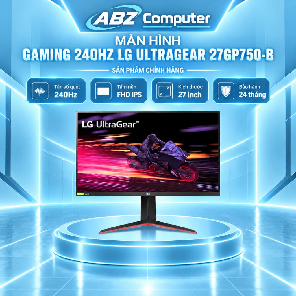 MÀN HÌNH GAMING 240HZ LG ULTRAGEAR 27GP750-B | NEW| CHÍNH HÃNG| Bảo hành 24 tháng
