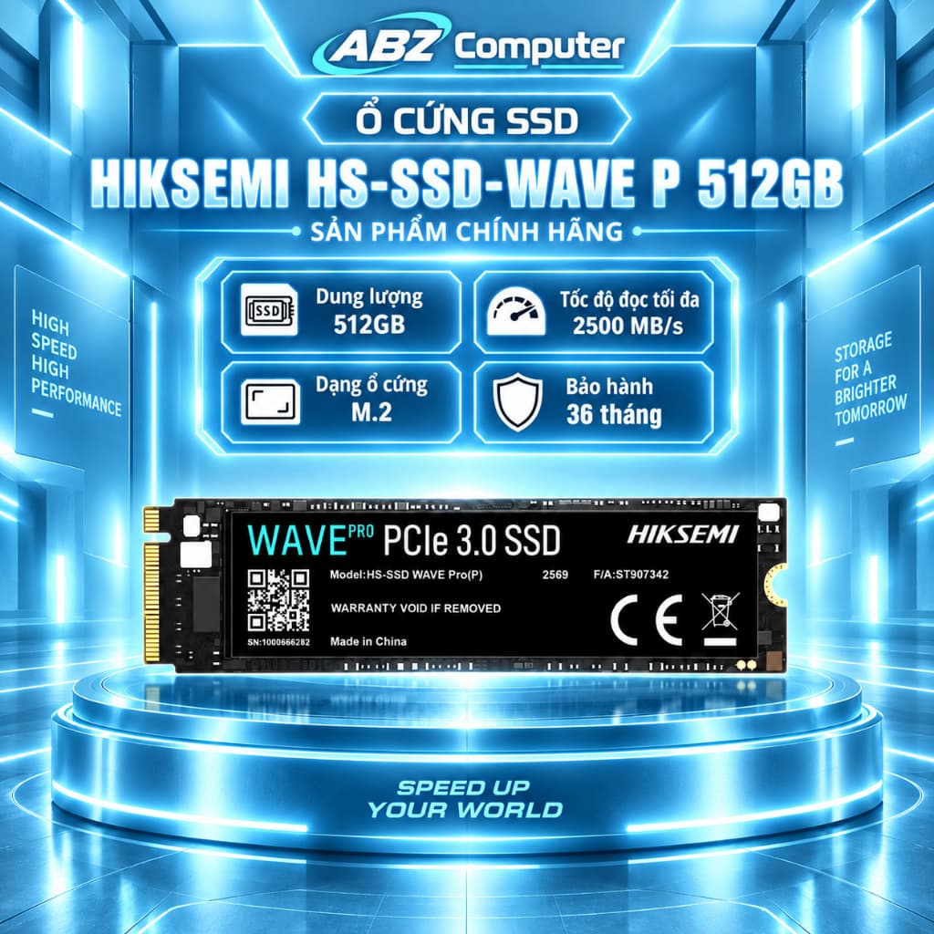 Ổ CỨNG SSD M2 NVME HIKSEMI WAVE 512GB | NEW | CHÍNH HÃNG |BẢO HÀNH 36 THÁNG
