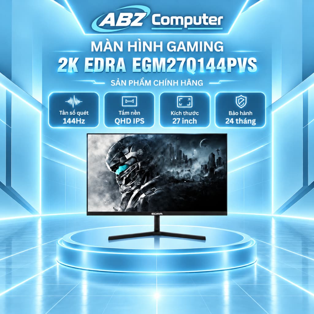 MÀN HÌNH GAMING 2K 144HZ EDRA EGM27Q144PVS 27" QHD IPS | NEW| CHÍNH HÃNG| Bảo hành 24 tháng