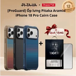 [ProGuard / iPhone 18 Pro] Ốp lưng Pitaka Aramid ProGuard bảo vệ chống sốc cho iPhone 18 Pro Cairn Case 1
