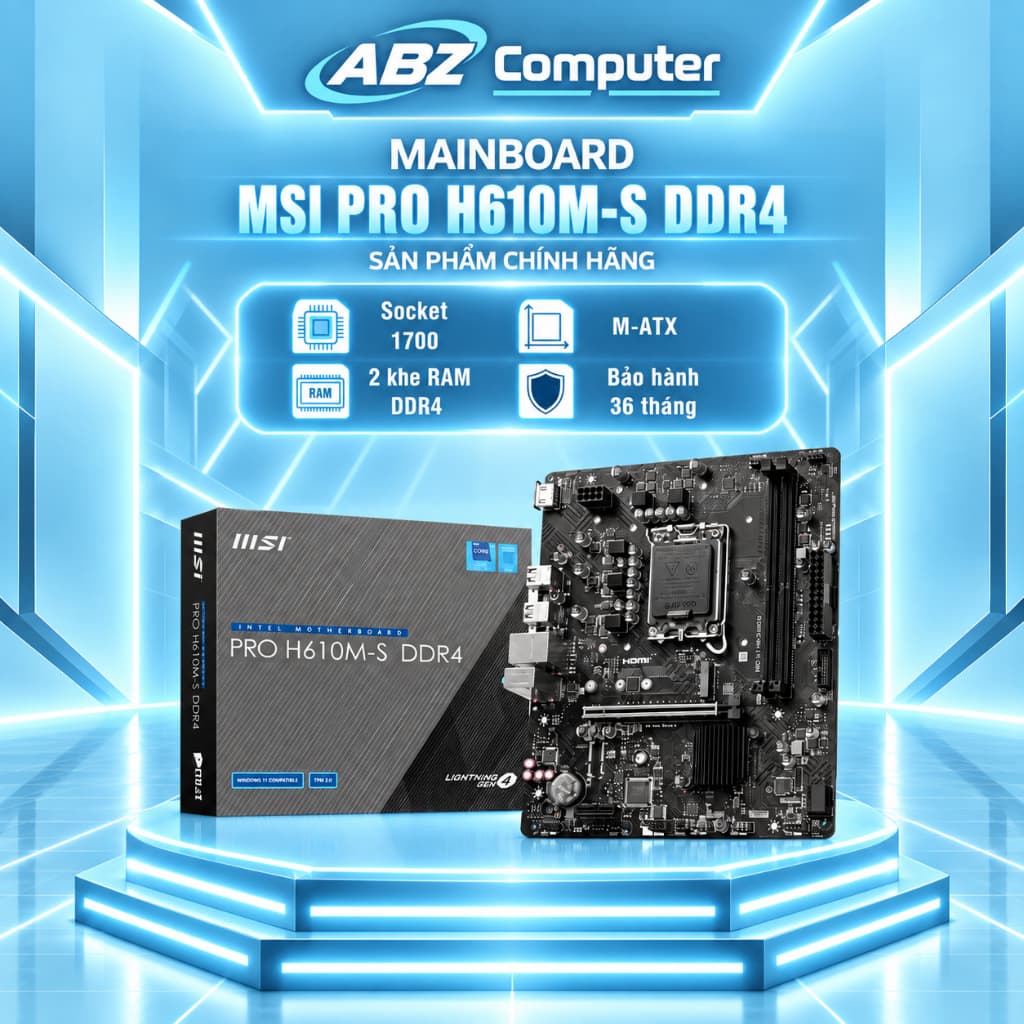 MAINBOARD Bo Mạch Chủ MSI PRO H610M-S DDR4 NEW | Chính Hãng | Bảo Hành 3 Năm
