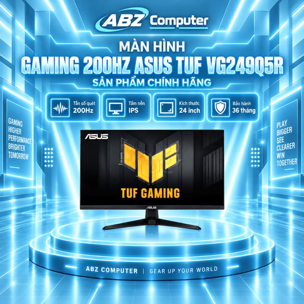 MÀN HÌNH GAMING 200HZ ASUS TUF VG249Q5R | NEW| CHÍNH HÃNG| Bảo hành 36 tháng