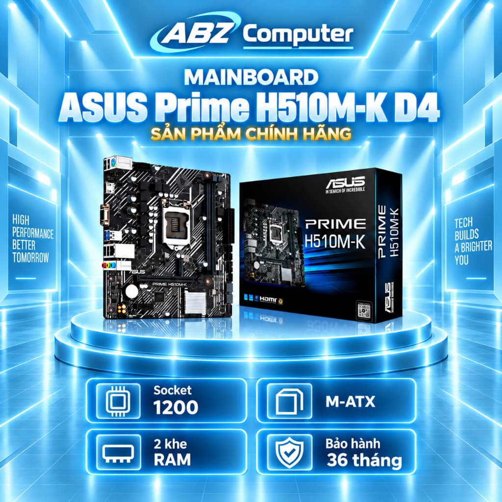 MAINBOARD Bo Mạch Chủ PRIME H510M-K D4 | Chính Hãng | Bảo Hành 36 Tháng