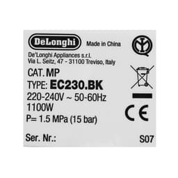 Máy pha cà phê Delonghi EC230.BK 9