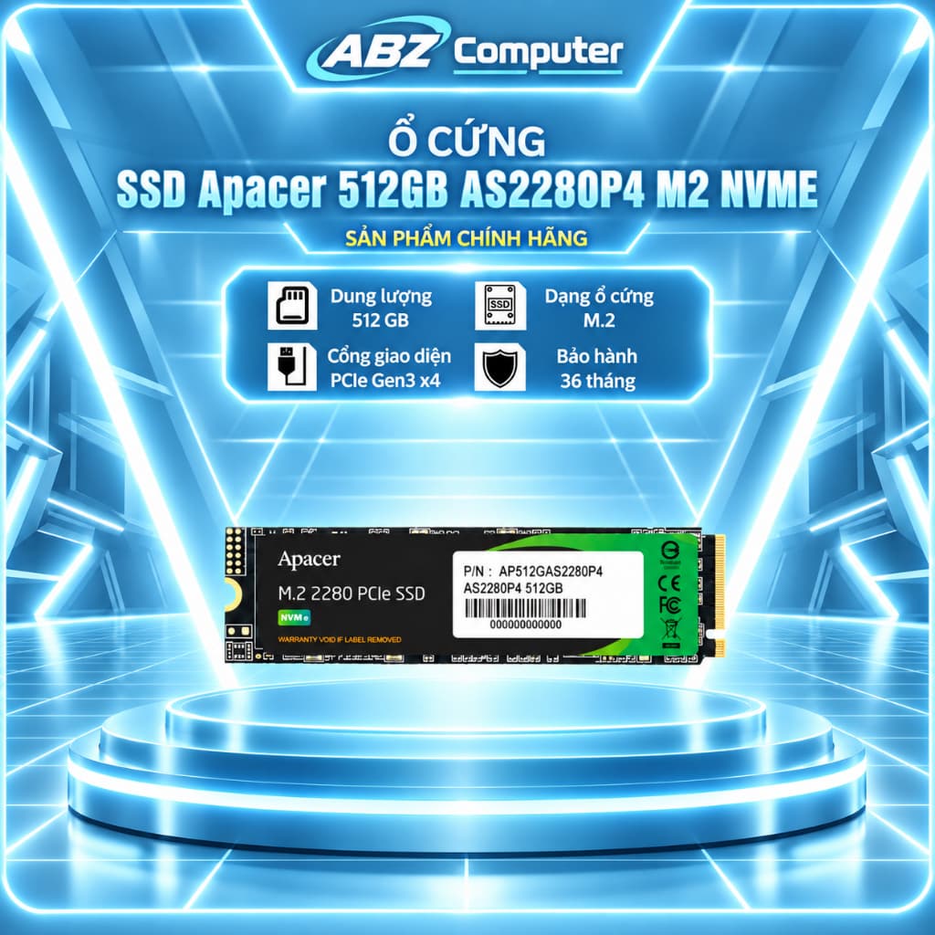 Ổ Cứng SSD Apacer 512GB AS2280P4 M2 NVME
