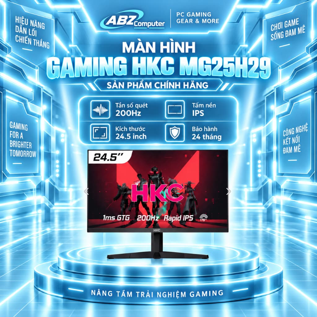 MÀN HÌNH GAMING HKC MG25H29 25'' 200Hz | NEW| CHÍNH HÃNG| Bảo hành 24 tháng