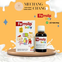 [T8/2028] Bổ Sung Sắt Hữu Cơ FERROLIP BABY dạng siro vị đào thơm dung tích 30ml 2