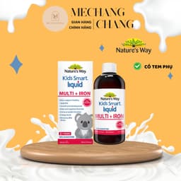[Date T9/2029]Siro Bổ Sung Sắt Và Multi Vitamin Cho Bé Nature's Way Kids Smart Liquid Multi + Iron  200ml 2