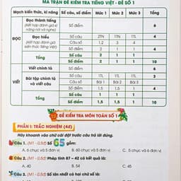 Sách - Bộ Đề Kiểm Tra Cuối Kì 1 Toán Và Tiếng Việt Cuối Kì 1 Lớp 1 5