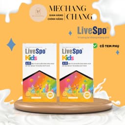 [T6/2028] Hộp 10 ống Men Vi Sinh tiêu hoá LiveSpo Kids Cho Trẻ, Hỗ Trợ 3 Tỷ Bào Tử Lợi Khuẩn, Duy Trì Đường Ruột Khoẻ LS 2
