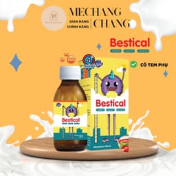 [CHÍNH HÃNG - DATE 2028] Canxi sinh học dạng nước Bestical bổ sung Canxi và vitamin d3k2 vị dâu chai 120m 2