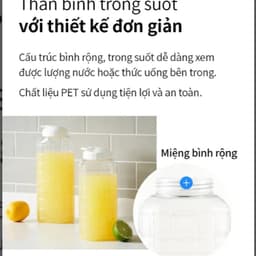 HAP810 - Bình nước Jug 1.0L - Nắp màu trắng 4