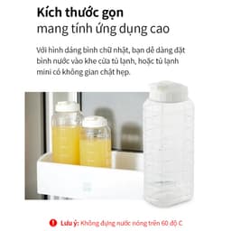HAP810 - Bình nước Jug 1.0L - Nắp màu trắng 7
