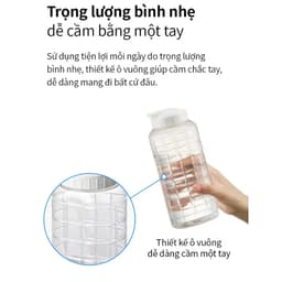 HAP810 - Bình nước Jug 1.0L - Nắp màu trắng 5