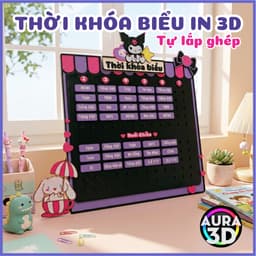 [HỎA TỐC] Thời Khóa Biểu In 3D Kuromi Tự Lắp Ghép Cấp 1 – Bảng Lịch Học Tháo Lắp Hơn 55 Mảnh Ghép Môn Học 3