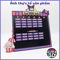 [HỎA TỐC] Thời Khóa Biểu In 3D Kuromi Tự Lắp Ghép Cấp 1 – Bảng Lịch Học Tháo Lắp Hơn 55 Mảnh Ghép Môn Học 6