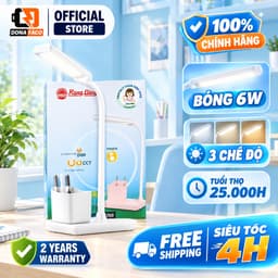 Đèn bàn học cảm ứng Rạng Đông RD-RL-45 6W 3 chế độ ánh sáng dịu chống cận cho bé 1