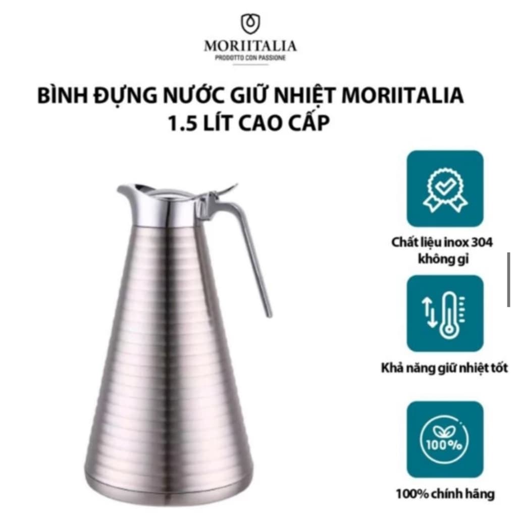 Bình đựng nước giữ nhiệt Moriitalia 1.5L-3000181