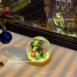 ĐÈN NGỦ TRÒN Noel In ảnh Custom Cây thông Kẽm Nhung Handmade, Đèn giáng sinh, quà tặng decor trang trí Noel - Erashop 2