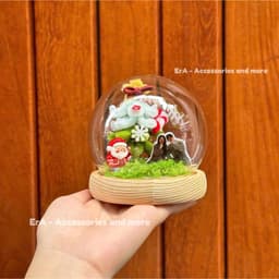 ĐÈN NGỦ TRÒN Noel In ảnh Custom Cây thông Kẽm Nhung Handmade, Đèn giáng sinh, quà tặng decor trang trí Noel - Erashop 5