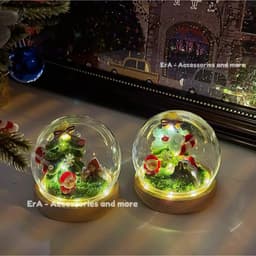 ĐÈN NGỦ TRÒN Noel In ảnh Custom Cây thông Kẽm Nhung Handmade, Đèn giáng sinh, quà tặng decor trang trí Noel - Erashop 9