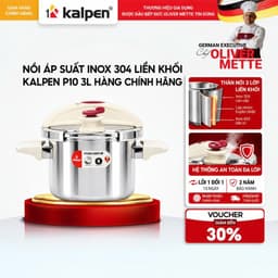 Nồi áp suất Inox 304 liền khối Kalpen P10 3L hàng chính hãng 1