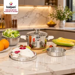 Nồi áp suất Inox 304 liền khối Kalpen P10 3L hàng chính hãng 8