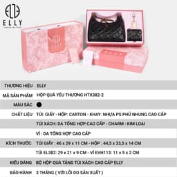 [QUÀ TẶNG 20/10] Hộp quà tặng ELLY HTX382-2 túi xách ví charm cao cấp hộp quà thời trang tặng mẹ, vợ, người yêu, cô giáo 2