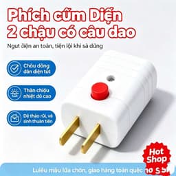 Phích Cắm Điện Có Công Tắc - Hạn Chế Tia Lửa Điện 10A 250VCC 1
