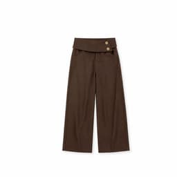 Quần Dài Kaki Nữ Ống Loe Phối Cạp Bản Lớn Cúc Cài Trendy, Quần Suông Tôn Dáng ĐK Fashion 7