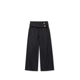 Quần Dài Kaki Nữ Ống Loe Phối Cạp Bản Lớn Cúc Cài Trendy, Quần Suông Tôn Dáng ĐK Fashion 8