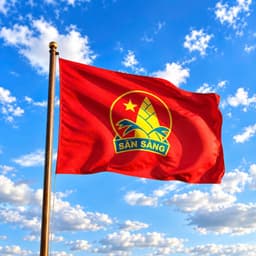Lá Cờ Tổ Quốc To, Cờ Đảng búa liềm -Lá Cờ đỏ sao vàng Quốc Kỳ Việt Nam,Cờ Đội,Cờ Đoàn treo Tết, nhà cửa,đường phố 4