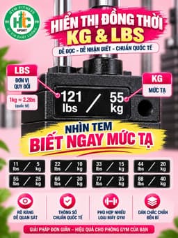Tem dán tạ khối impulse,mbh,máy tập gym! 3