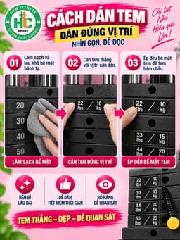Tem dán tạ khối impulse,mbh,máy tập gym! 6