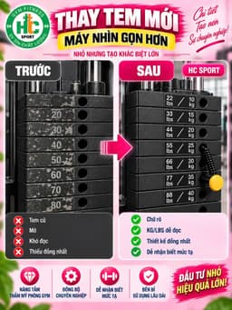 Tem dán tạ khối impulse,mbh,máy tập gym! 8
