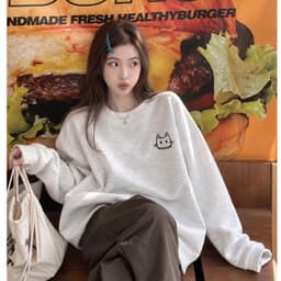 Áo Sweater Nam Nữ Dài Tay In Hình Mèo Dễ Thương Chất Liệu Nỉ Bông Dày Dặn,Mềm Mịn 7