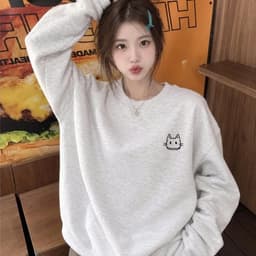 Áo Sweater Nam Nữ Dài Tay In Hình Mèo Dễ Thương Chất Liệu Nỉ Bông Dày Dặn,Mềm Mịn 1
