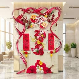 Decal trang trí tết dán kinh năm 2027 trang trí cửa hàng mang tài lộc may mắn 3