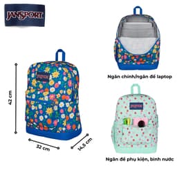 Balo chính hãng Jansport (USA) Cross Town Plus 26 lít, họa tiết trending, độ bền cao, bảo hành 1 năm 2